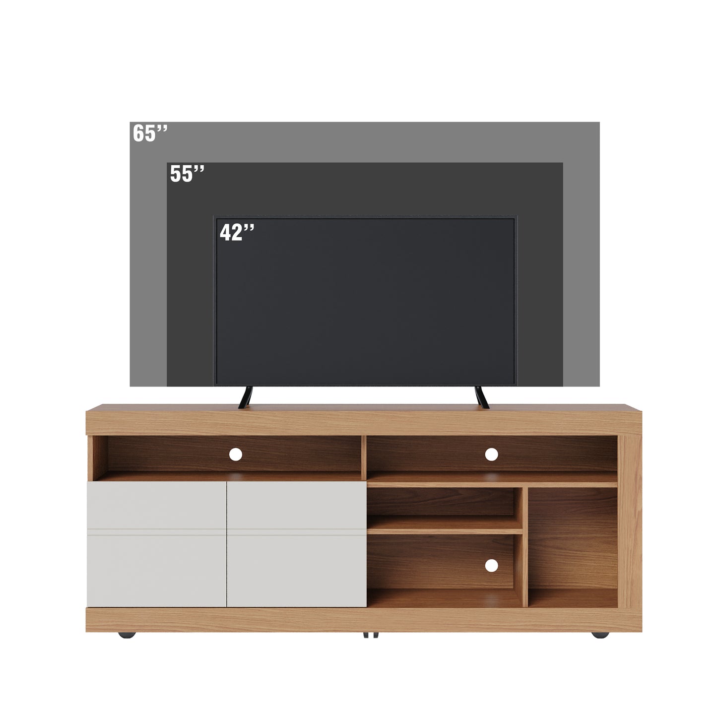Rack TV Inaja TV 65" 2P Di Poretti
