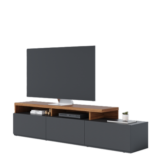 Rack TV Logan 70" 3P Negro Di Poretti
