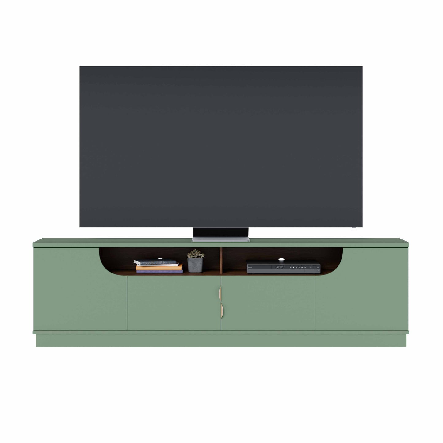 Rack TV Santorini 75" 4P Verde Di Poretti