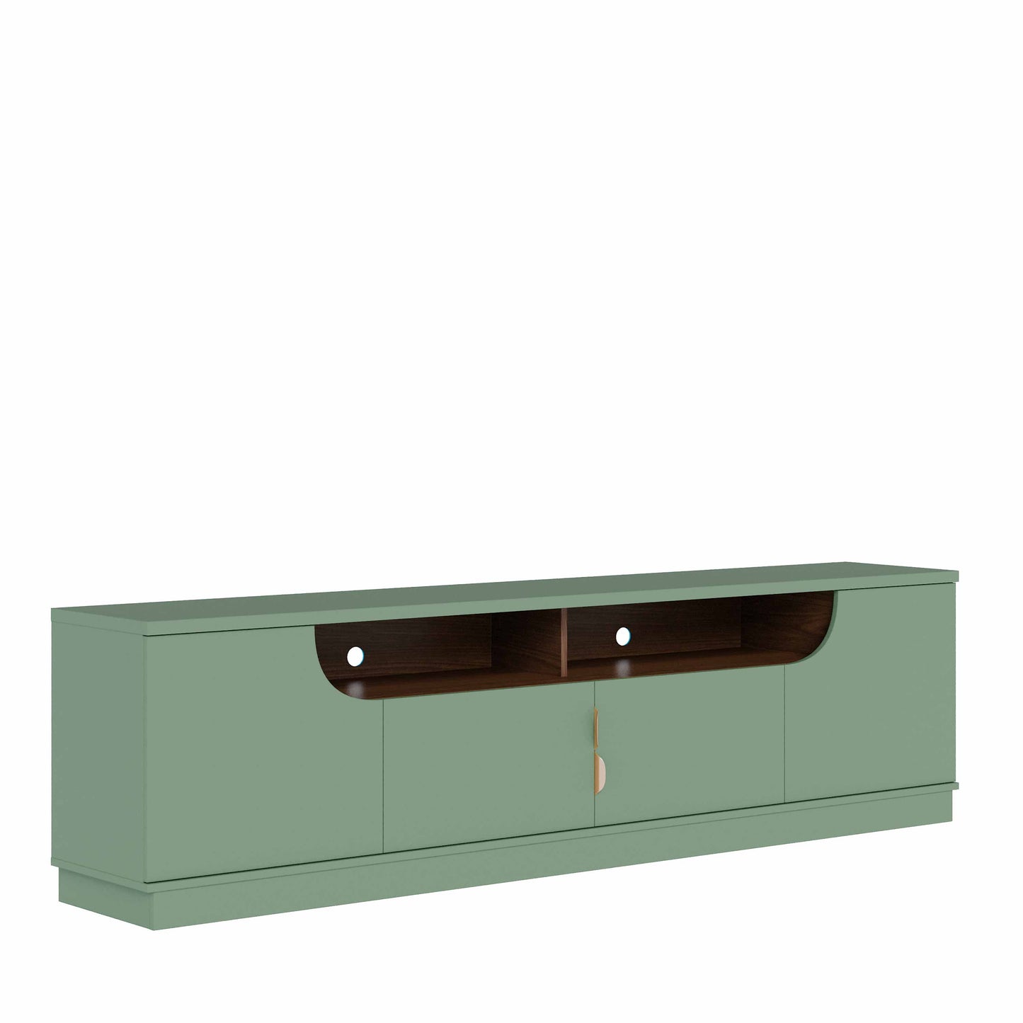 Rack TV Santorini 75" 4P Verde Di Poretti
