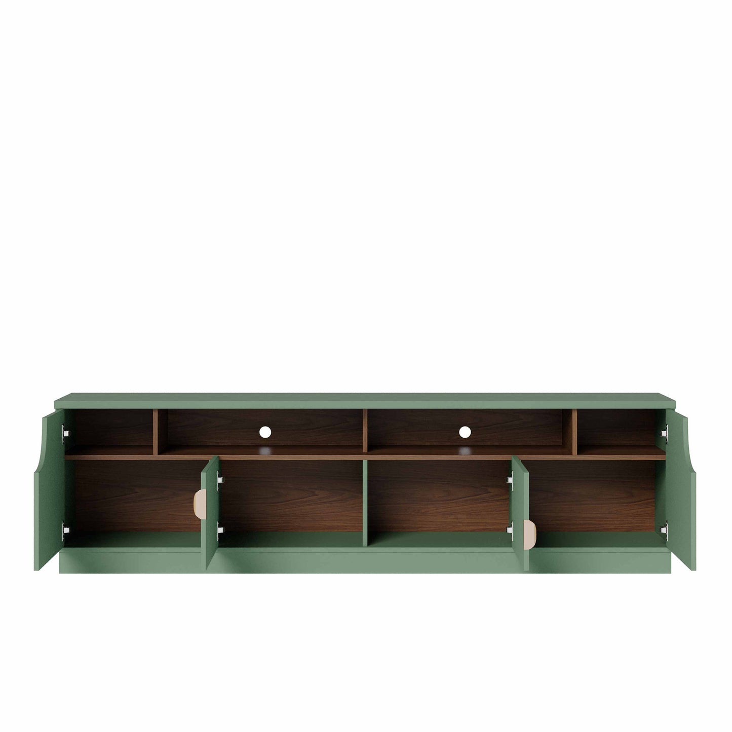 Rack TV Santorini 75" 4P Verde Di Poretti