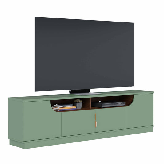 Rack TV Santorini 75" 4P Verde Di Poretti