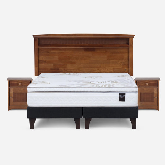 Cama Europea Art 4 2 Plazas + Muebles Issey Rosen