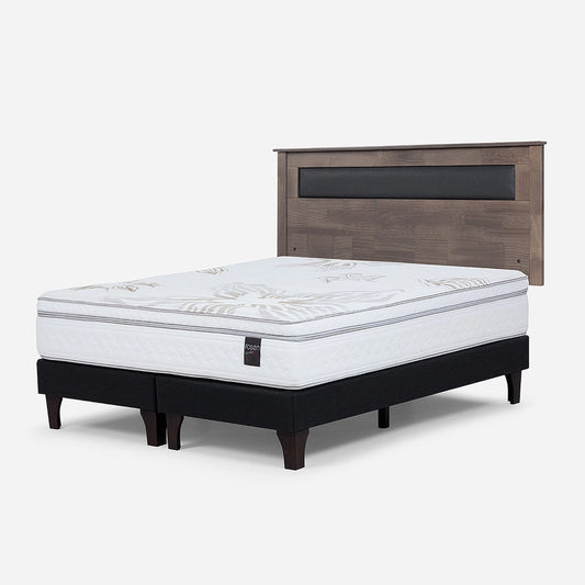 Cama Europea Art 4 2 Plazas + Respaldo Ferrara Rosen