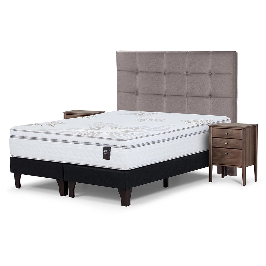 Cama Europea Art 4 2 Plazas + Respaldo Issey
