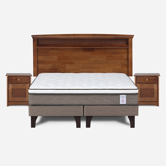 Cama New Style 6 de 2 Plazas + Muebles Veneto Rosen