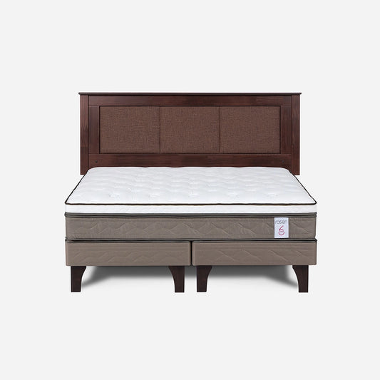 Cama New Style 6 de 2 Plazas + Respaldo Rachel Rosen