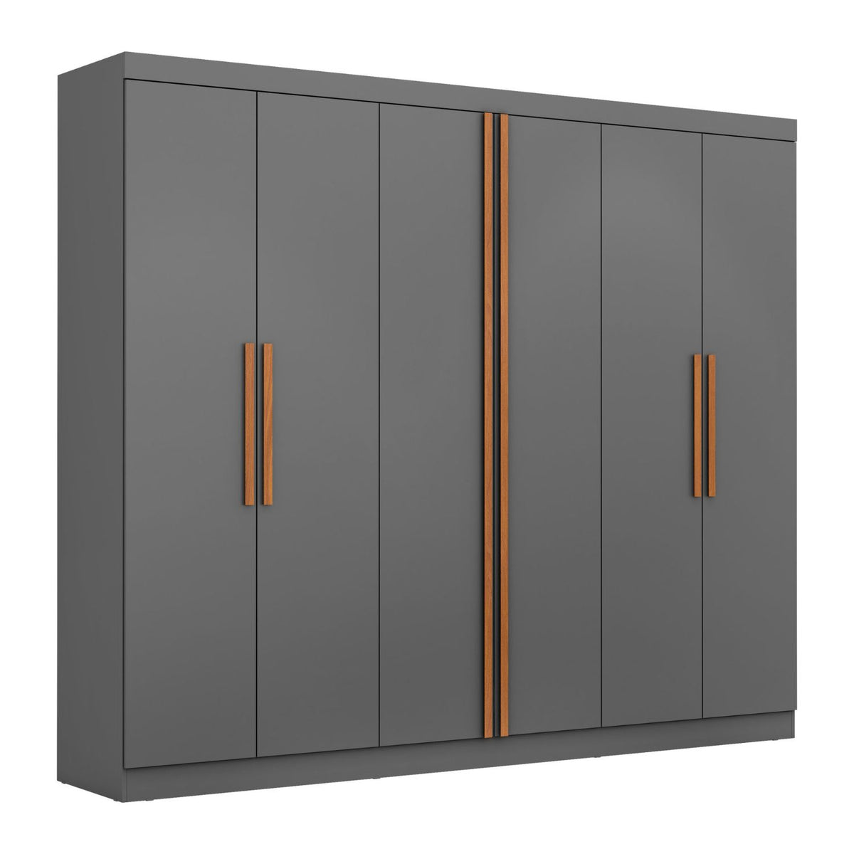 Clóset Titanium 6 Puertas 4 Cajones Gris Di Poretti
