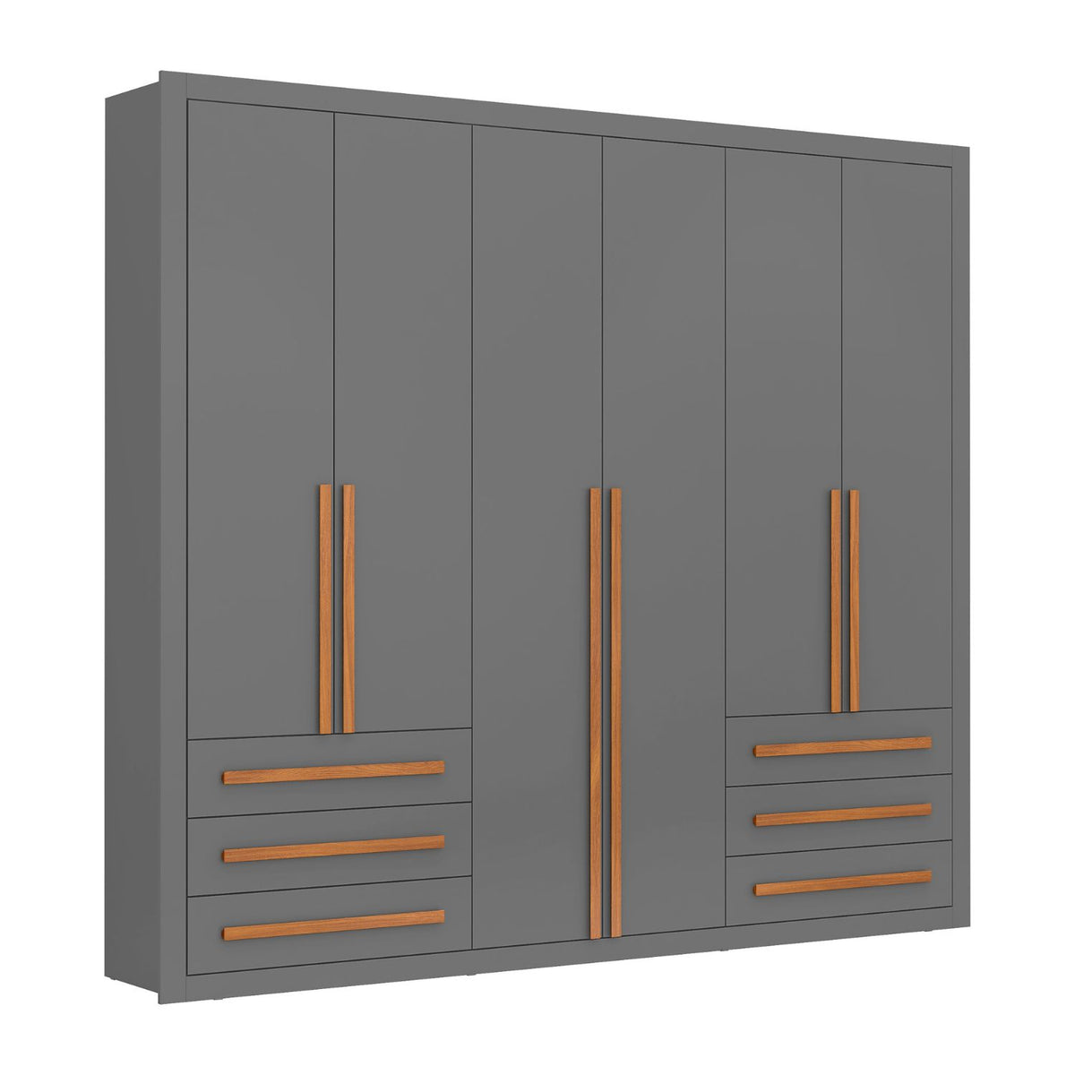 Clóset Venetto 6 Puertas 6 Cajones Negro Di Poretti