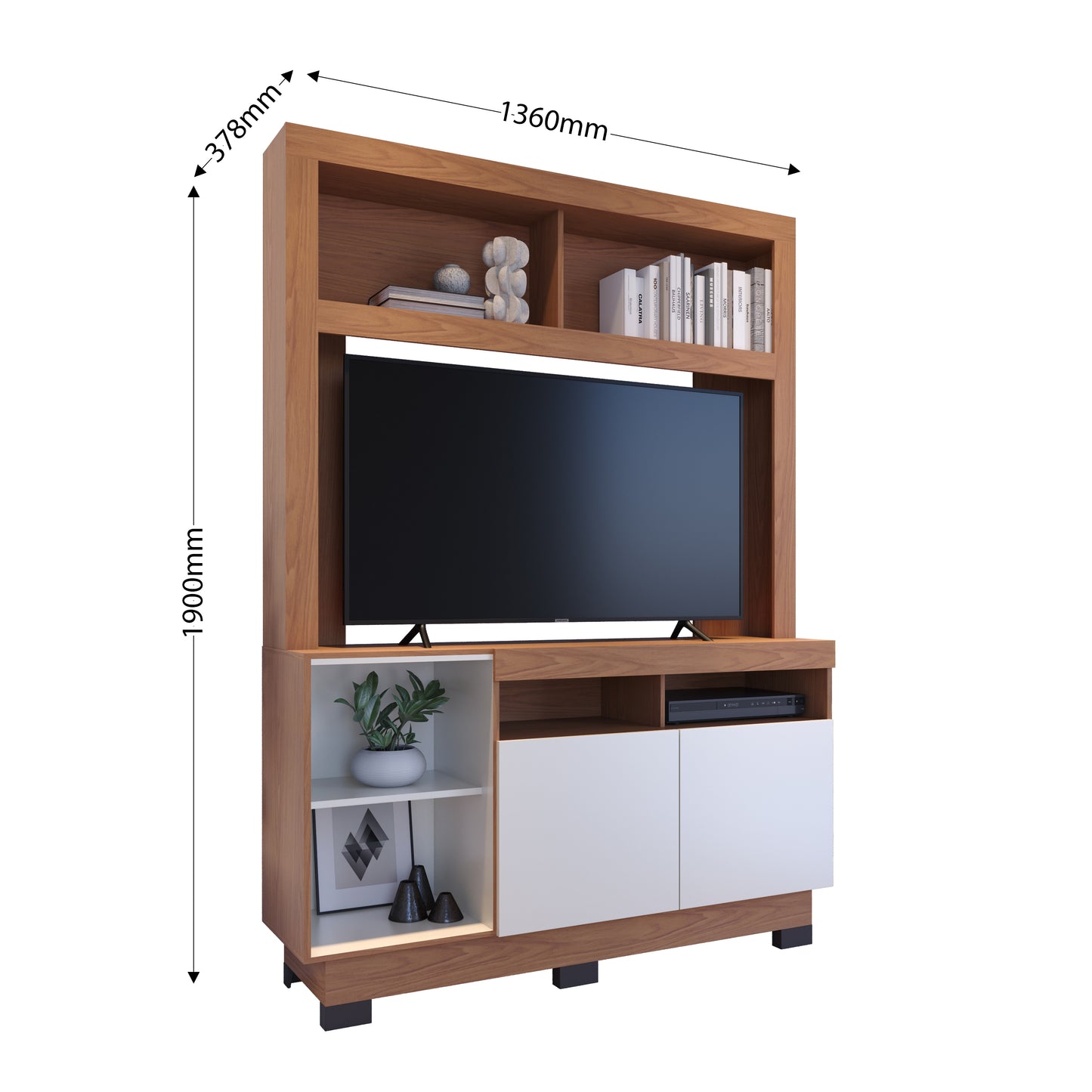 Estante Ambar Freijó Off White Altavision