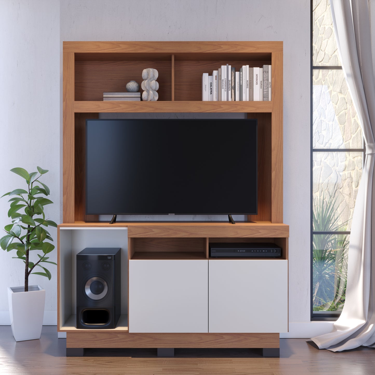 Estante Ambar Freijó Off White Altavision