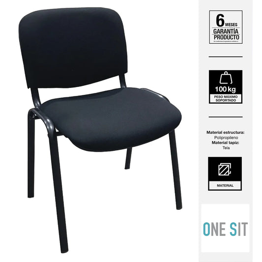 Silla de visita Isosceles Negro One Sit
