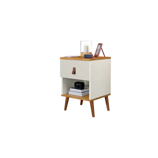 Velador Larissa 1 Cajón Off white Altavisión