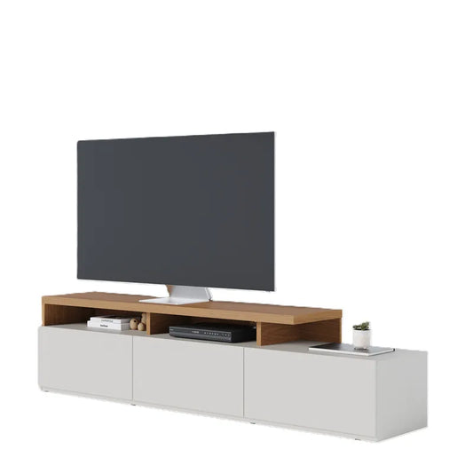 Rack Logan 70" 3 Puertas Blanco Di Poretti