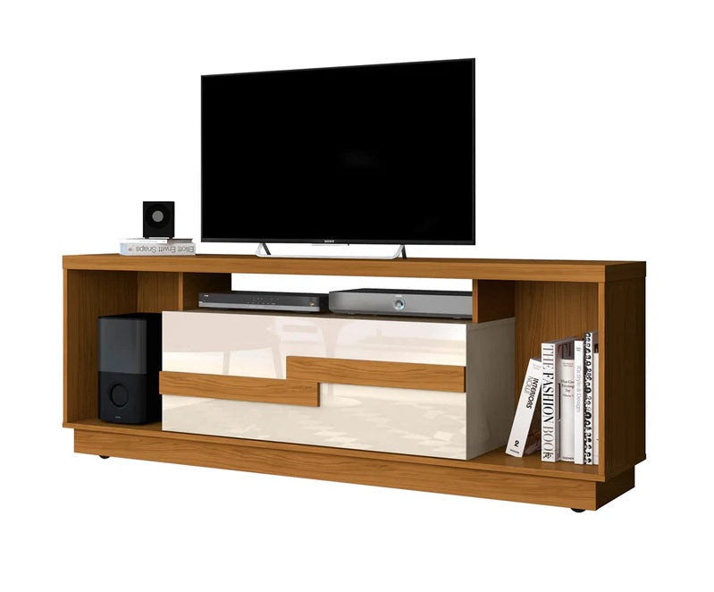 Rack TV 60'' Bia Natural/Blanco Opaco Altavisión